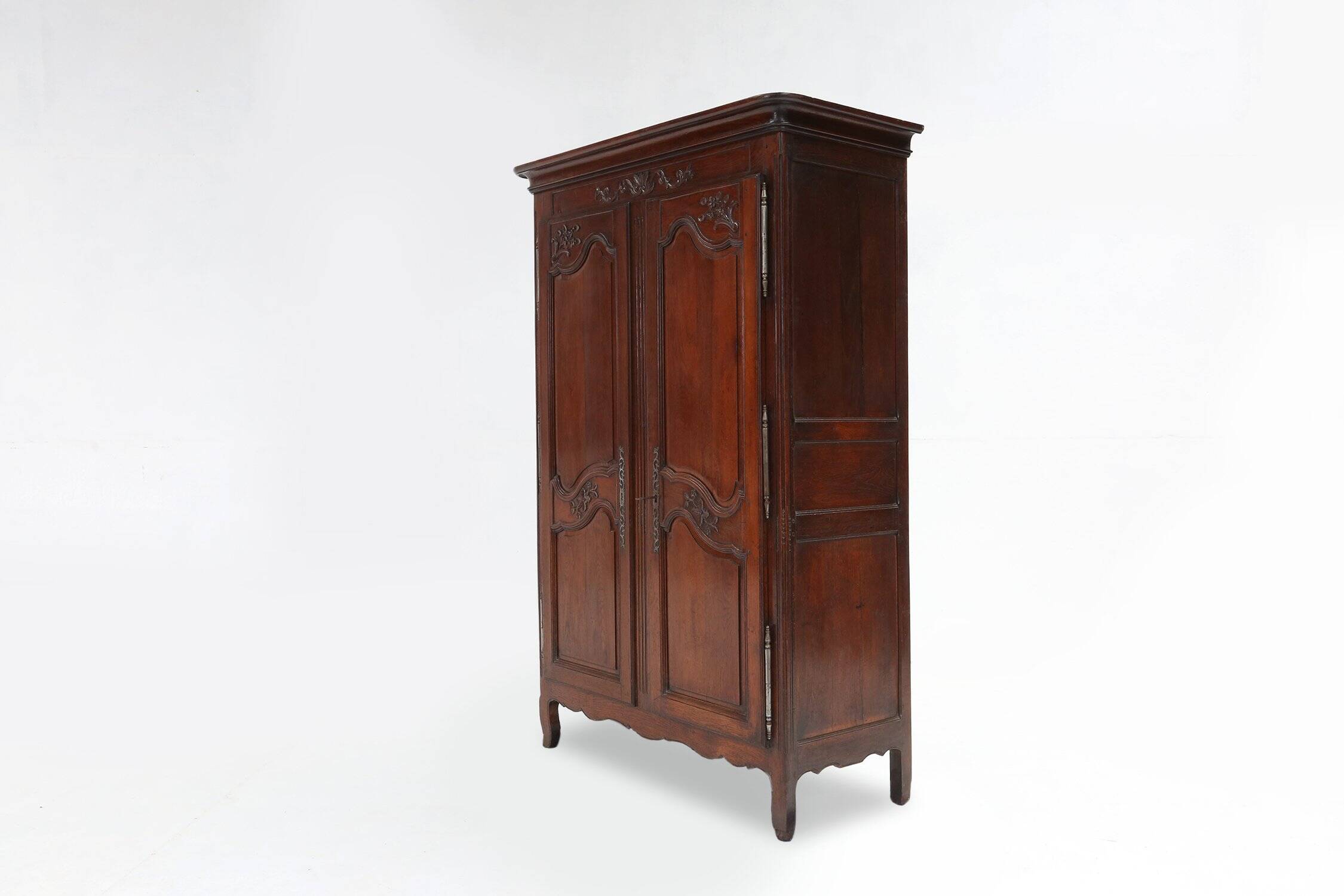 Large Louis XVI French Carved Bridal Wardrobe, ca. 1850