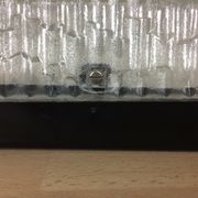 Square Holophane wall light in cut glass, 1960s.