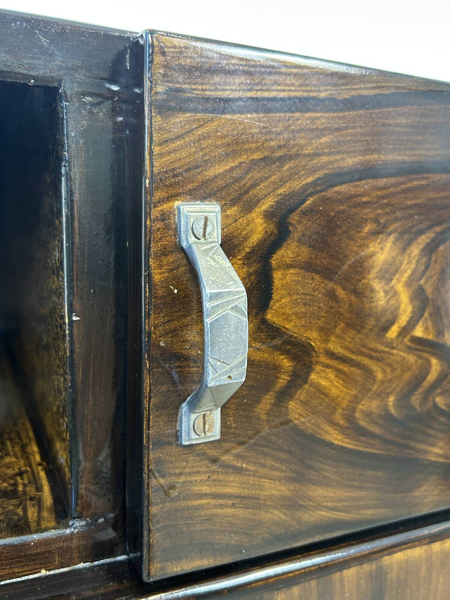 Art Deco metal bedside table