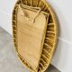 Oval rattan mirror 60s vintage 75 x 55 cm
