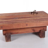 Brutalist Pine Coffee Table by Jens Lyngsøe for Havdrup Trævarefabrik