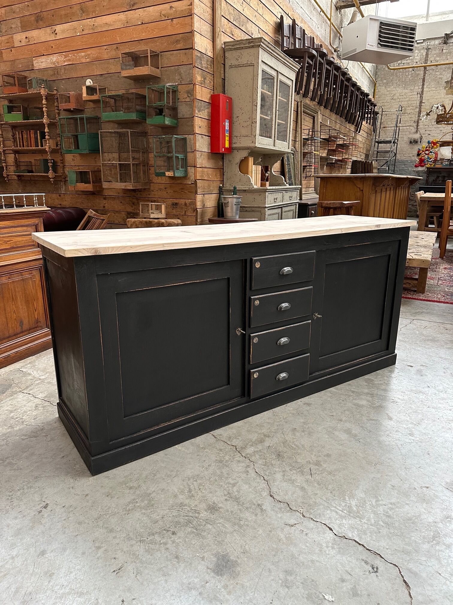 Old patinated craft furniture