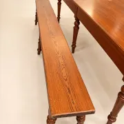 Farmhouse table and benches – Louis-Philippe style – Pitch pine