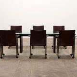 Table à manger et 6 chaises de Tito Agnoli pour Matteo Grassi