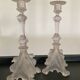 Pair of vintage Val St Lambert candlesticks