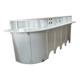 Large rounded showcase counter
