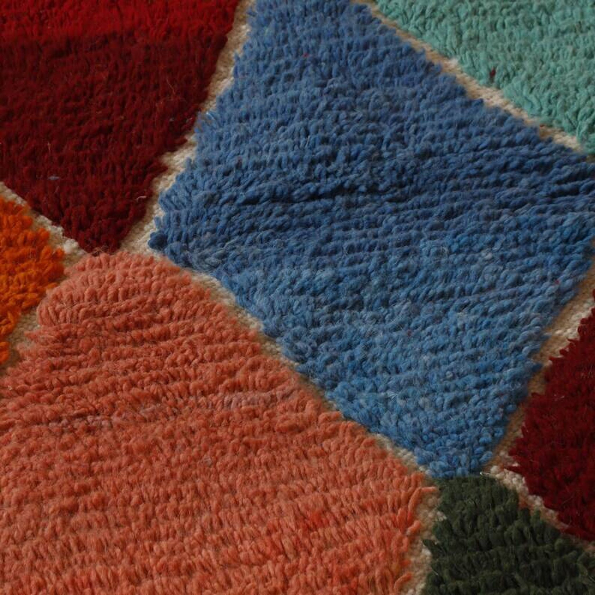 Multicolored Berber wool rug 250cmx150cm