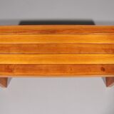 Elegant Italian mid-century beechwood bench (1960s)
