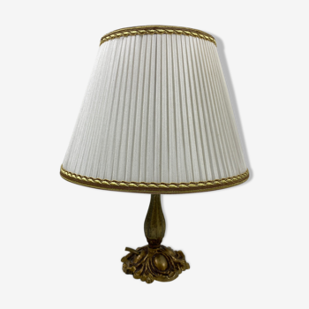 Brass lamp and 26cm fabric lampshade