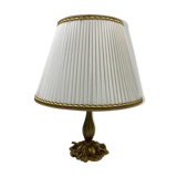 Brass lamp and 26cm fabric lampshade
