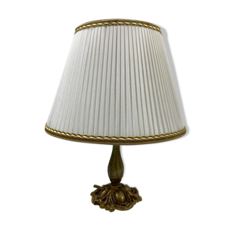 Brass lamp and 26cm fabric lampshade