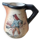 Basque stoneware milk jug from Ciboure