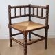 Corner chair in pearl wood