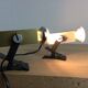 Clip spotlight wall lamps osram aluminum gold square space age 60