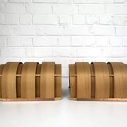 Pair of V155 wall lights in pine by Hans-Agne Jakobsson, Sweden, 1960.