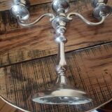 Silver 3-spoke candle holder