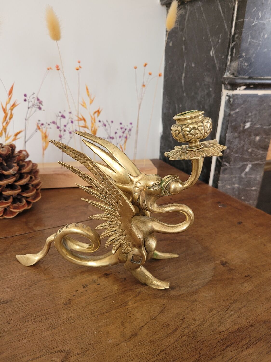 Bronze chandelier dragon no. 2