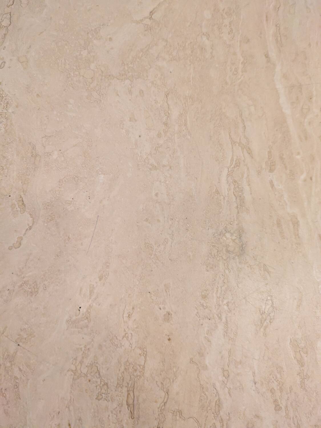 Table basse ronde en travertin par Up & Up, Italie 1970