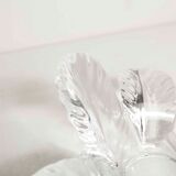 Empty floral pocket crystal of transparent arques signed
