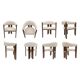 Eight Mid-century Modern Italian Bouclè and Walnut Dining Chairs, 1970s