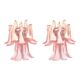 Blush Pink Murano Glass Selle Wall Sconces – A Pair
