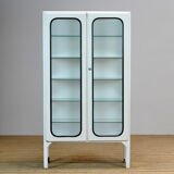 Glass & iron medical cabinet, 1970s