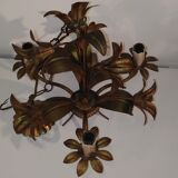 Lustre laiton fleurs