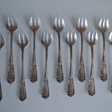 12 silver-plated oyster forks sfam goldsmith