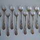 12 fourchettes à huitre métal argenté orfèvre sfam