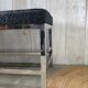 Stainless steel bench 70's
