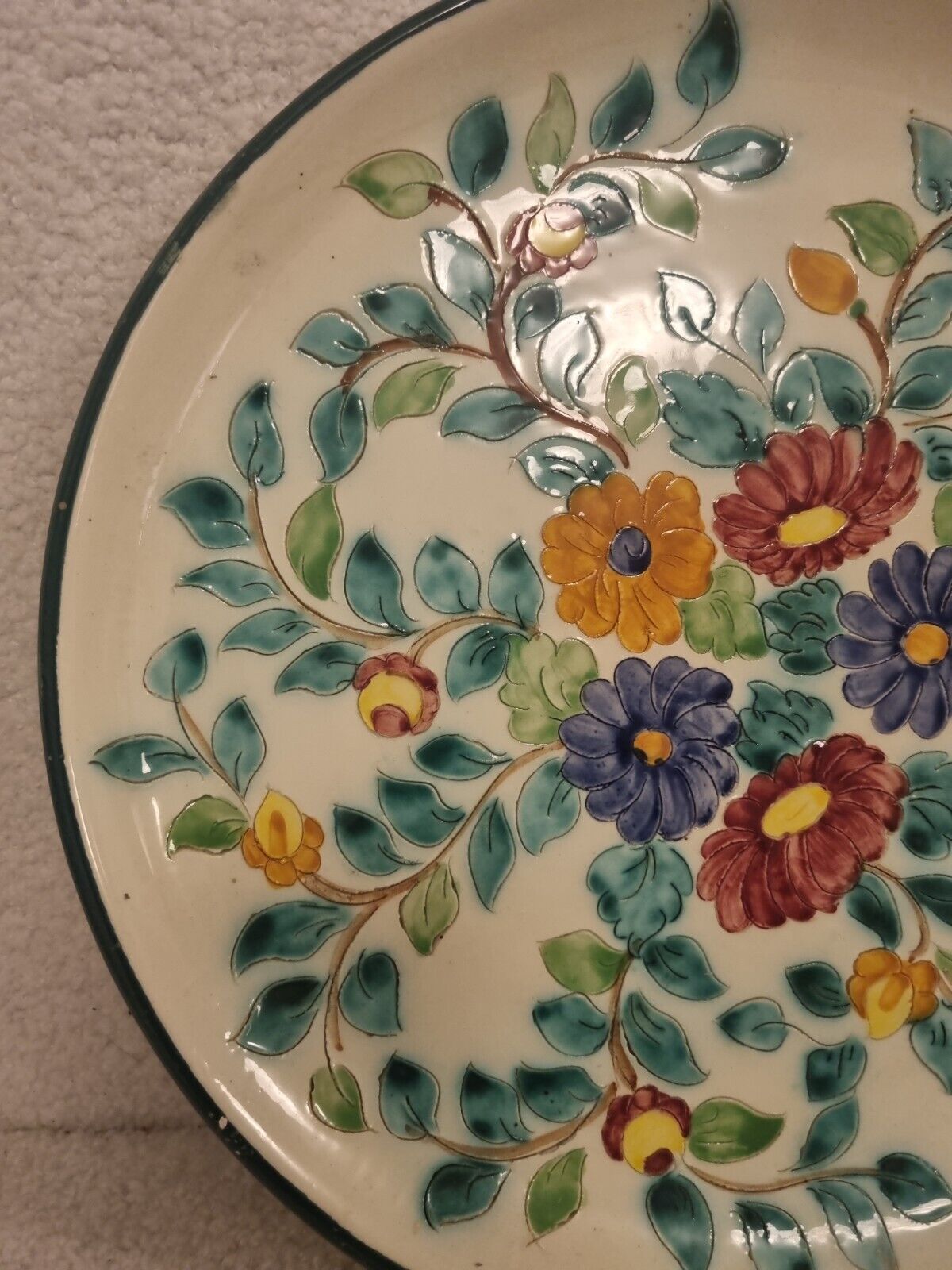 Round dish Cérard Monaco floral decoration