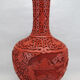 Chinese vase in red lacquer