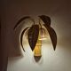 Pair of coconut / palm sconces in natural rattan
