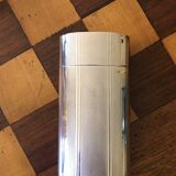 Guilloché silver metal oval cigar box