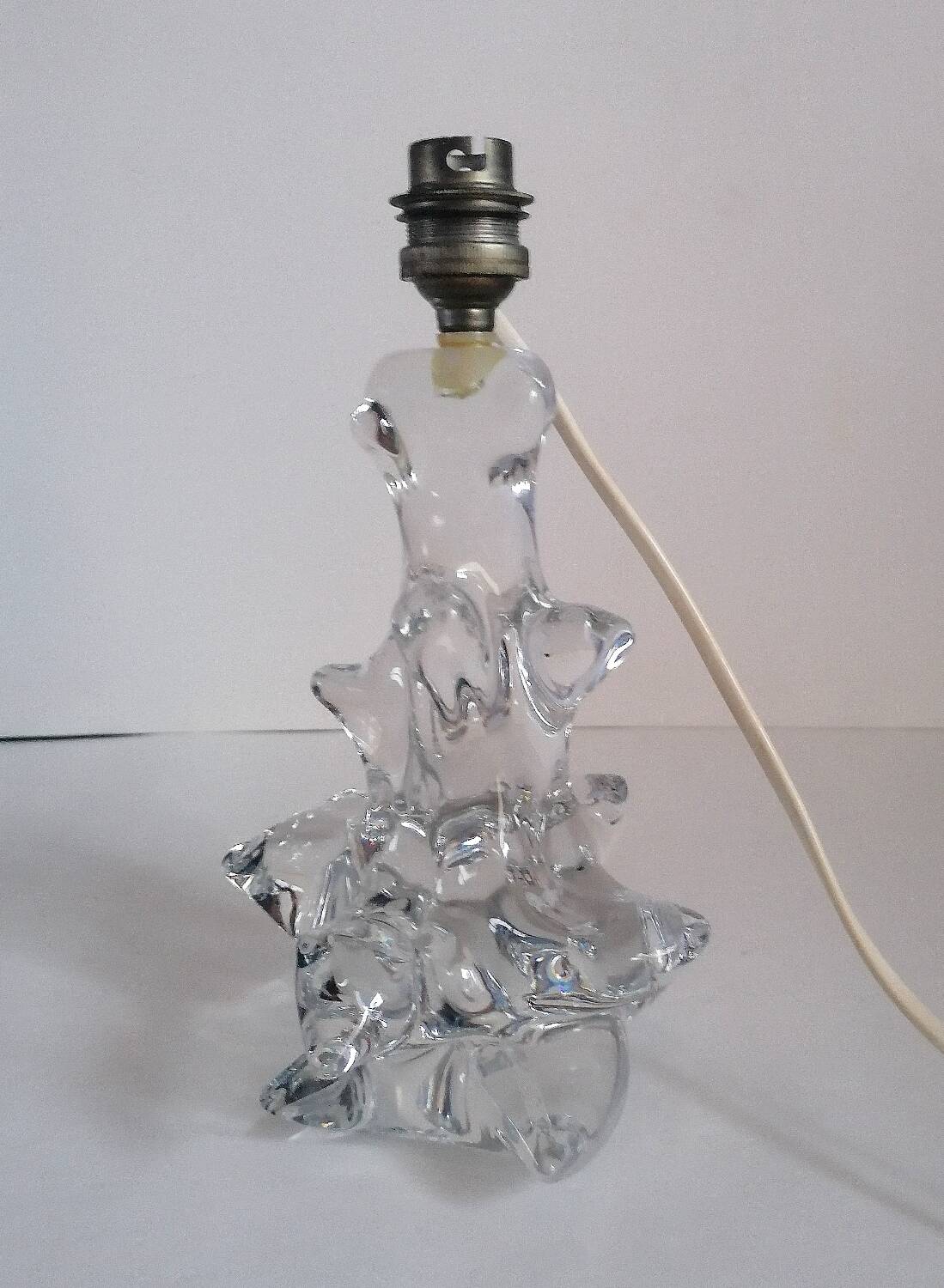 Pied de lampe en cristal Schneider