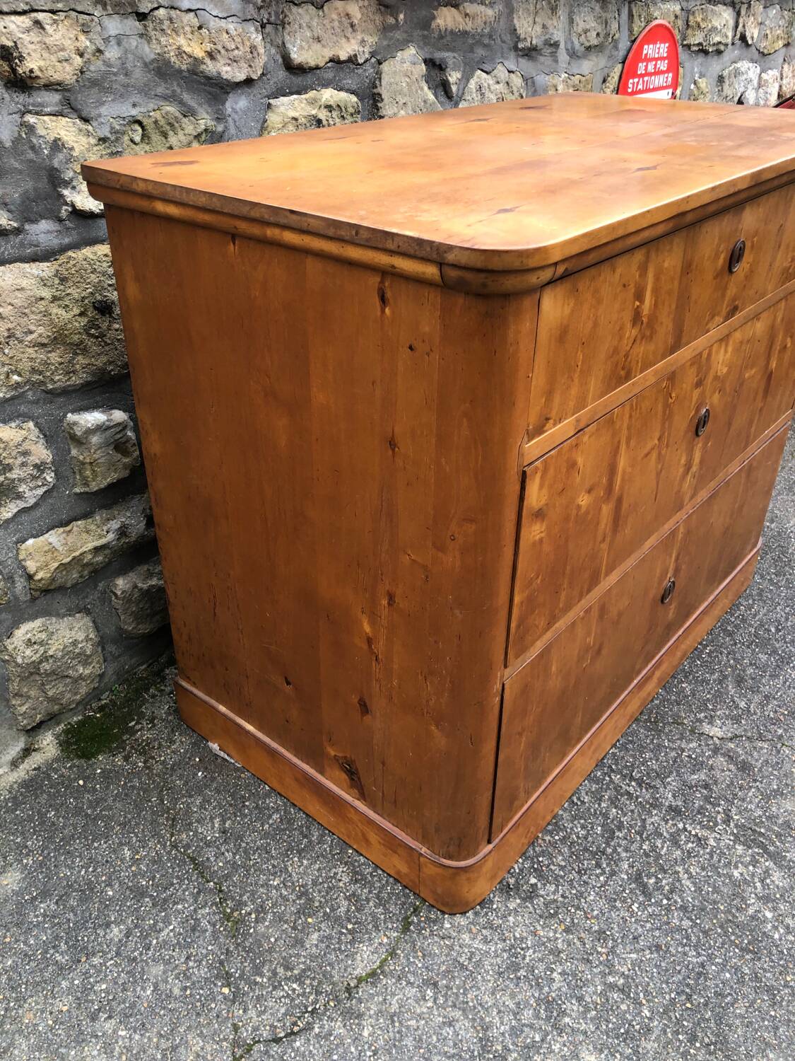 Vintage solid wood chest of drawers