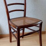 Chaise bois assise cannage, style campagne, 1920 env