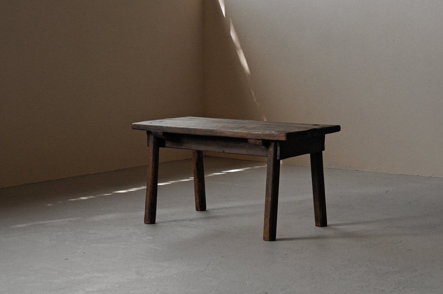 Solid oak farmhouse table, France, circa 1950