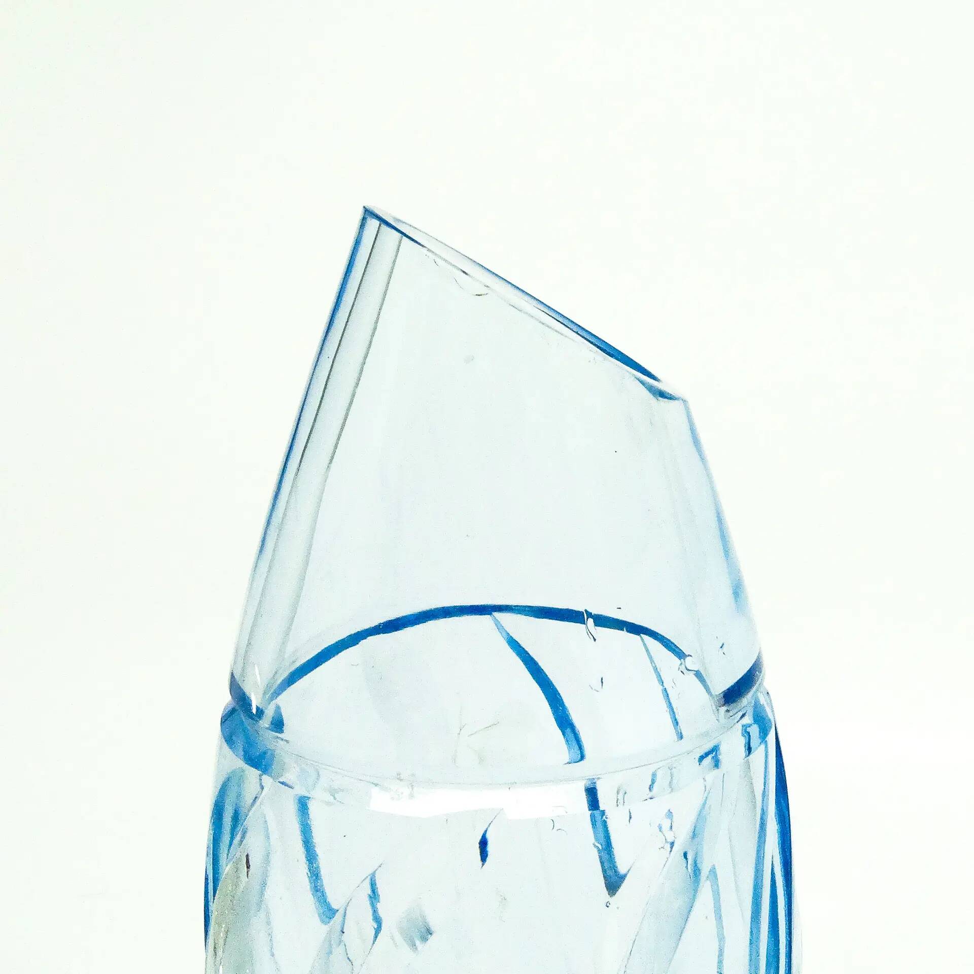Mid-century modern vase, crystal, Czechoslovakia, 1950s