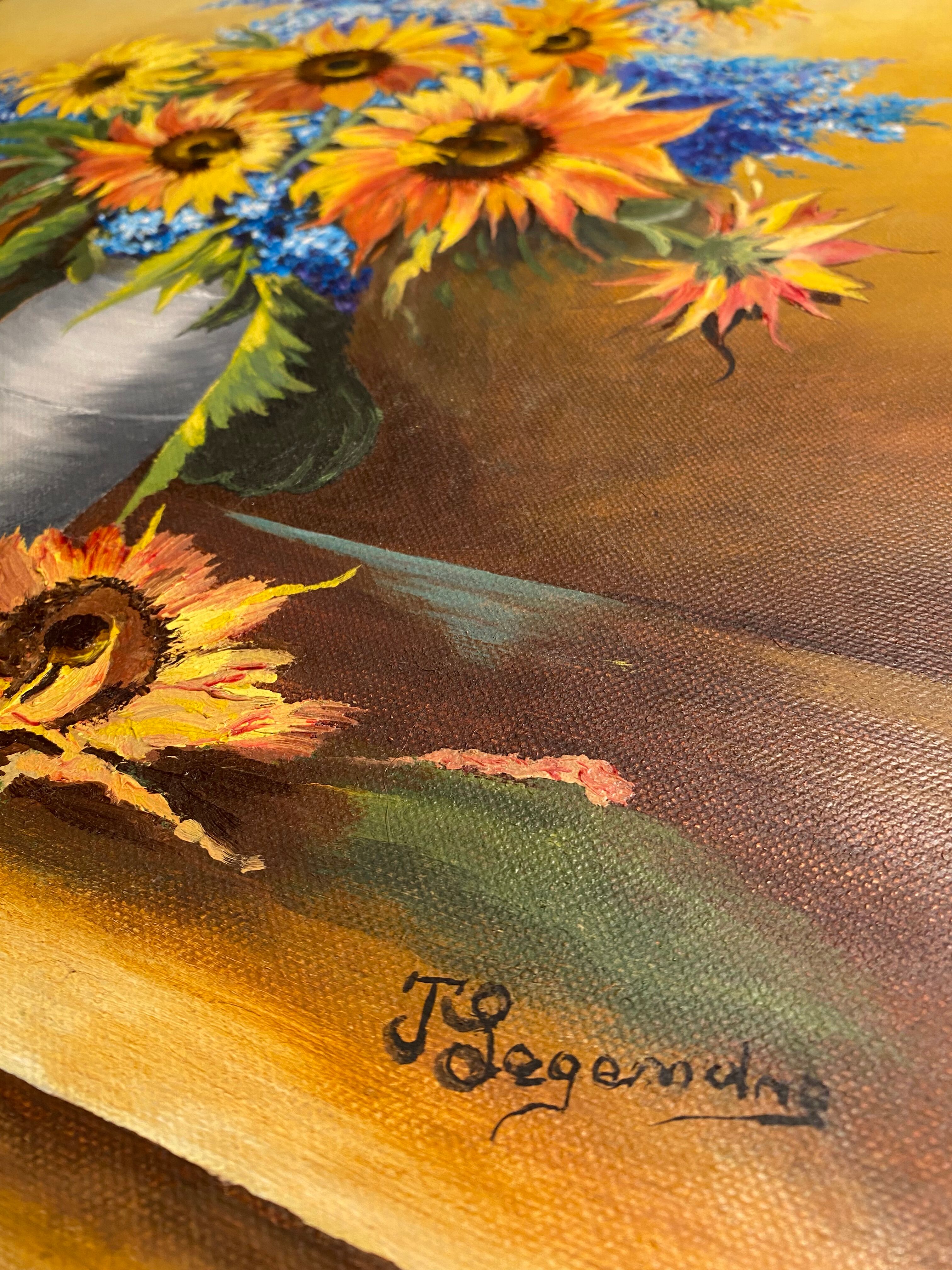 Still life painting in sunflower oil