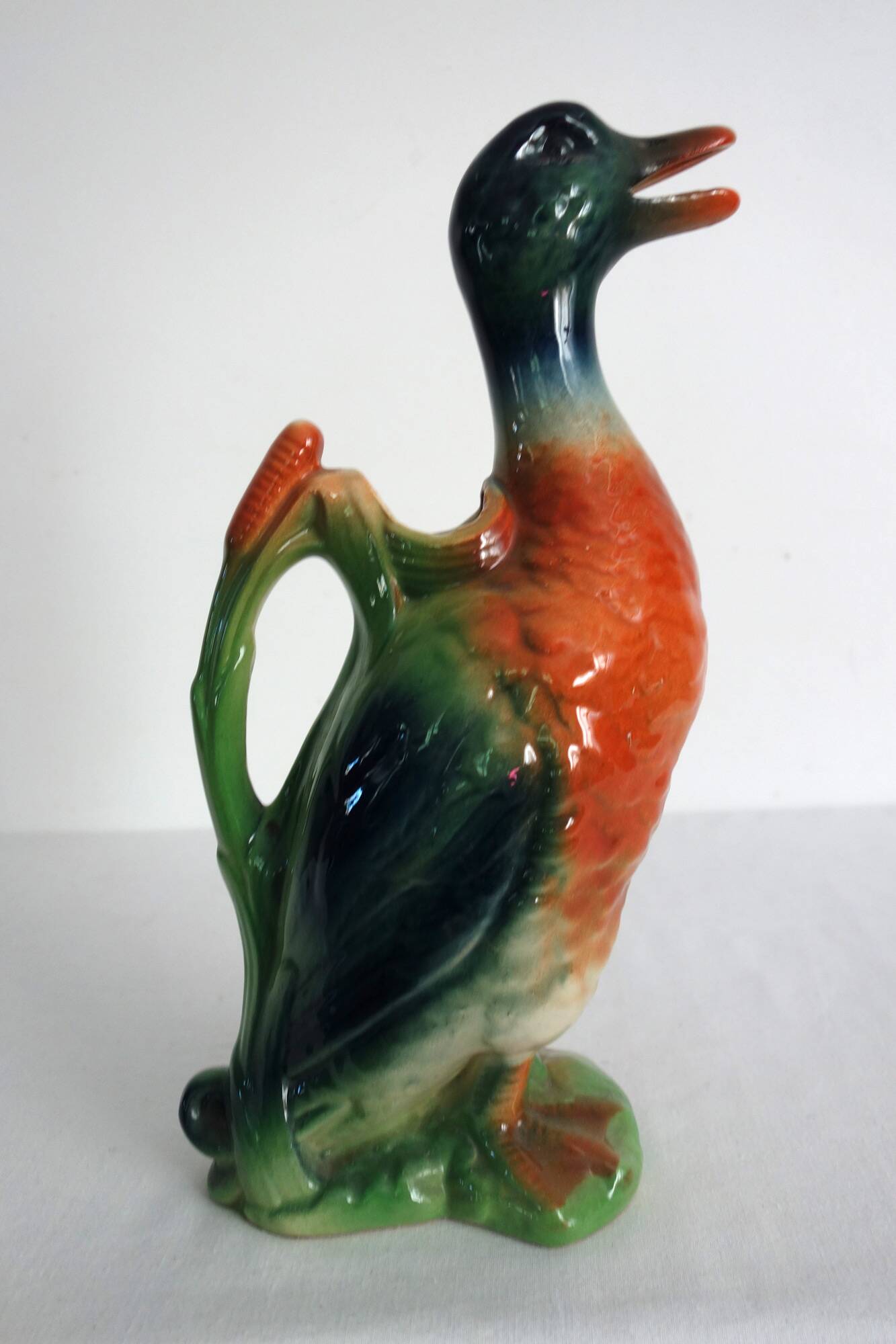 Ancien Pichet Barbotine Canard Saint Clément