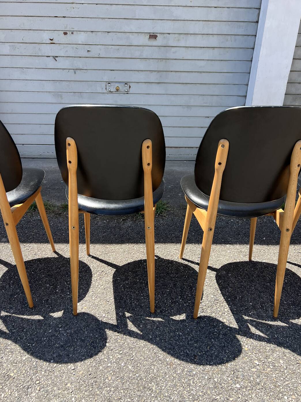(Lot) 5 Chaises Pégase, Pierre Gurariche pour Baumann