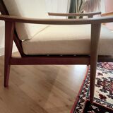 Scandinavian teak armchair, yearned 50/60, restored