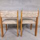 Suite de 2 chaises vintage Baumann en bois et tissu de laine années 70