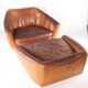 Grands fauteuil et ottoman en cuir