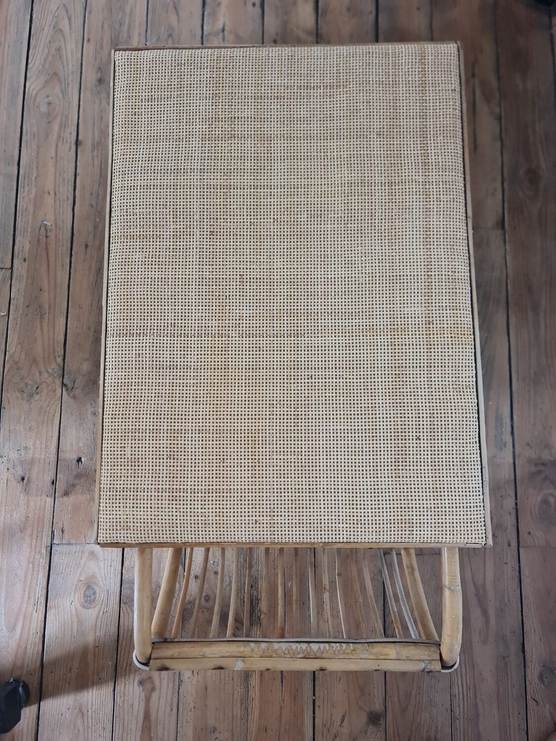 1950s 60s rattan coffee table