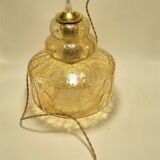 Amber glass pendant light