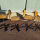 Set of 4 adjustable swivel sewing workshop chairs