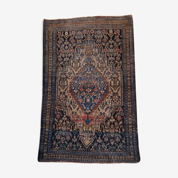 Old handmade carpet Senneh 93 x 59 cm