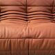 Togo sofa in thick cognac cowhide by Michel Ducaroy for Ligne Roset.